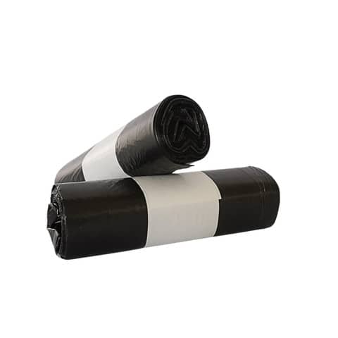 Sacchi in rotolo Erisack 48x57cm HD 4,9 g/9my con legaccio conf. 25 pz nero SP149