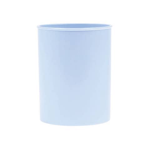 Portapenne in polipropilene rotondo Donau D.7,5xH.9,5 cm 100% riciclabile blu pastello - 3132101PL-17