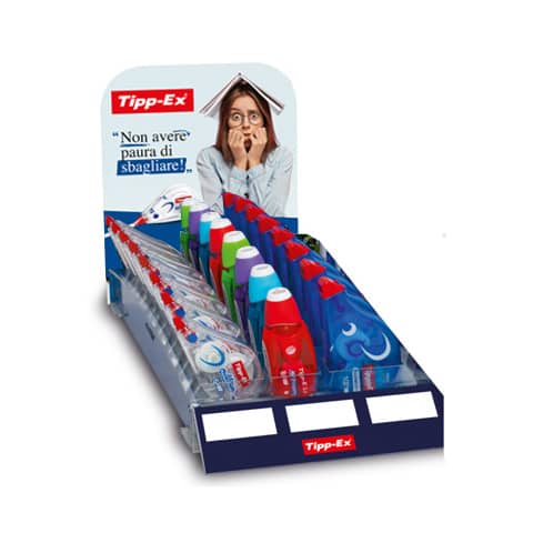 Espositore 60 correttore Bic Tipp-ex in 3 diversi formati 514779