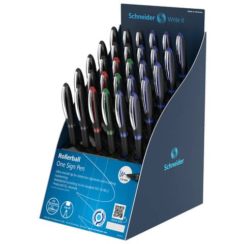 Espositore 30 penne roller One Sign in - colori assortiti P305392