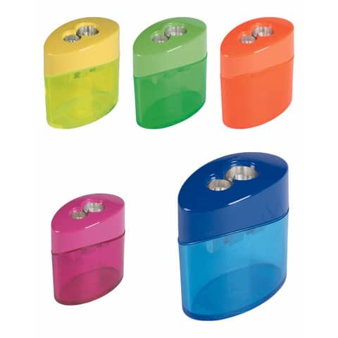 Temperamatite a due fori con serbatoio - conf. 10 pz - colori frost assortiti 9280050