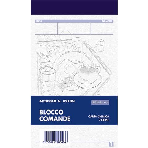 Blocco comande O.C.L. 9x15 cm 25x2 copie  0210N