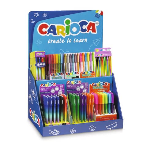 Espositore 36 pezzi scrittura Carioca Fiorella assortiti 54220/G/PR