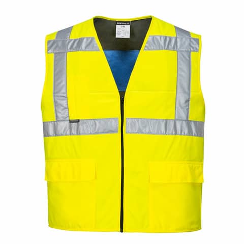 GILET ALTA VISIBILITÀ REFRIGERANTE GIALLO FLUO CV02 PORCV02