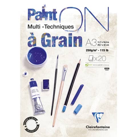 Blocco collato Clairefontaine Paint'on a grain conf. 2 pz - formato A3 - 975050C