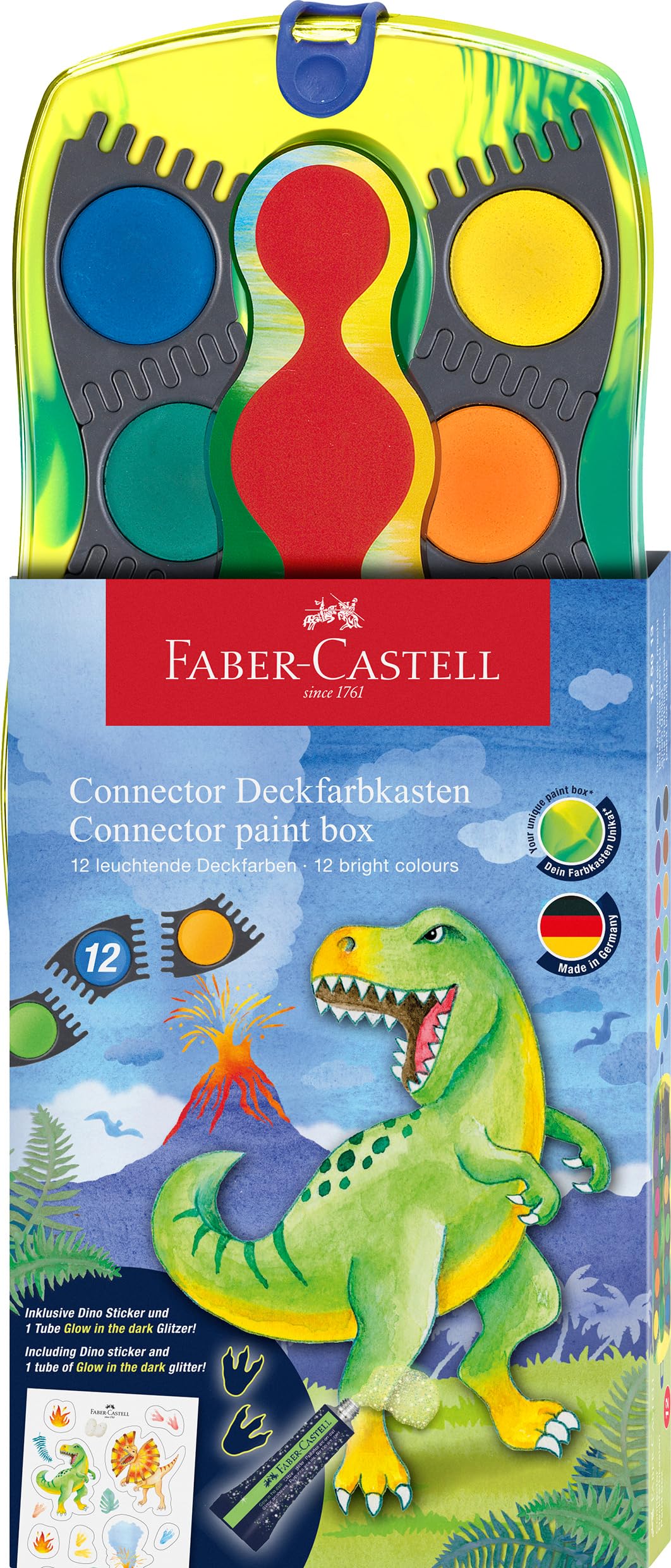 Acquerelli Faber-Castell Dinosaurus colori assortiti 125013