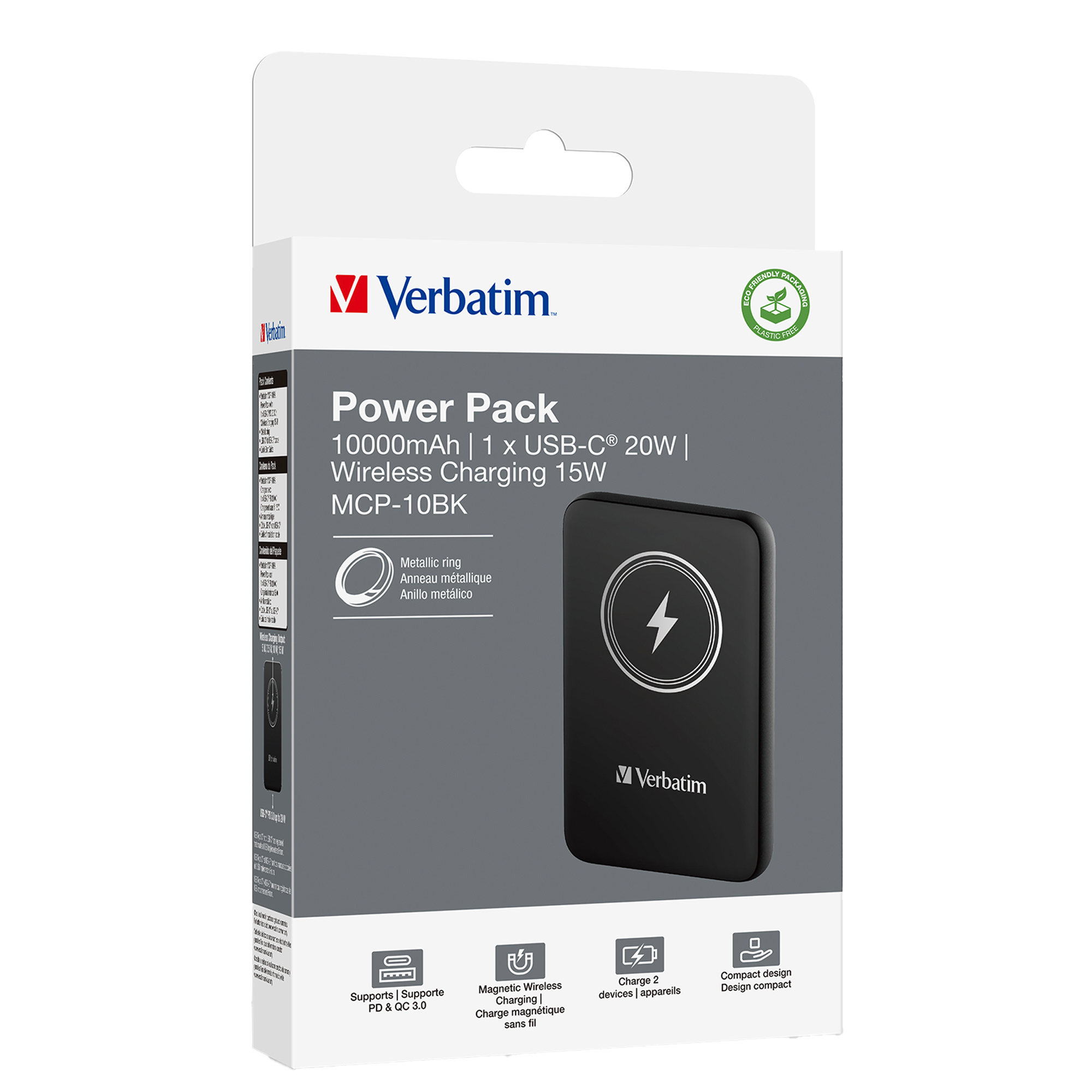 Power Bank Wireless Magnetico 10000 mAh Nero_ Verbatim