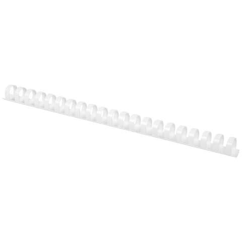 Spirali in plastica per rilegatura Q-Connect 18 mm in PVC conf. 50 pz bianche - KF32115