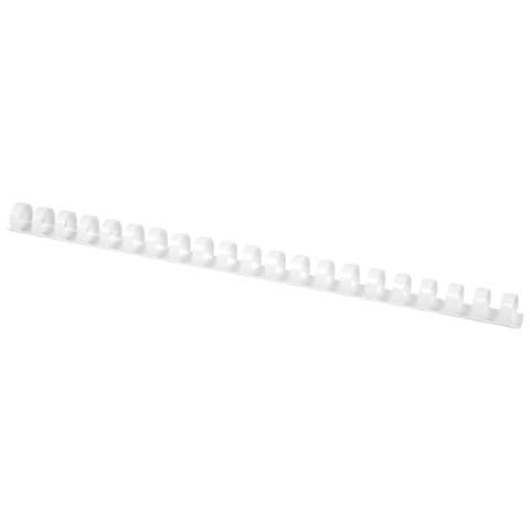 Spirali in plastica per rilegatura Q-Connect 16 mm in PVC conf. 50 pz bianche - KF24025