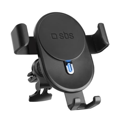 Supporto con ricarica wireless SBS 10W e clip extra strong SBS nero 1 - TESUPWIR10CLIPSTG