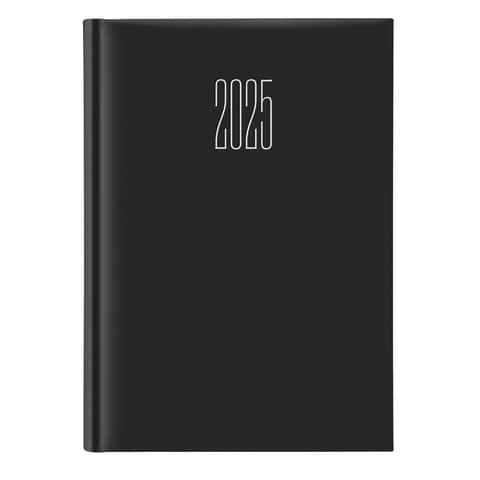 Agenda 2025 Castelli giornaliera quadretti gommato 14,5x20,5 cm nero 25-064200406C