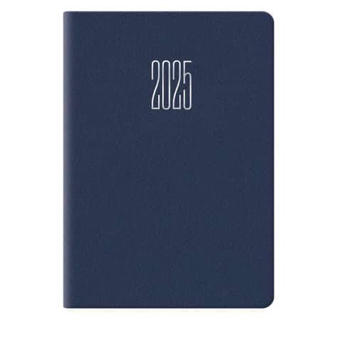 Agenda 2025 Castelli bigiornaliera gommato 6,6x9,9 cm blu 25-049100401C