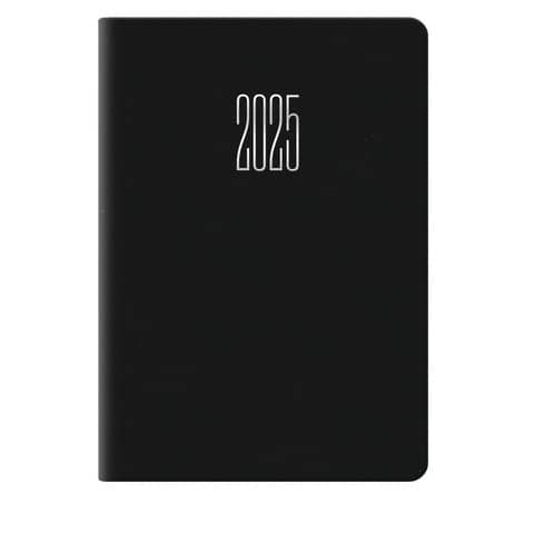 Agenda 2025 Castelli bigiornaliera gommato 6,6x9,9 cm nero 25-049100406C