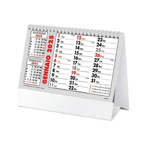 Calendario 2025 Castelli da tavolo spiralato Sirio formato 19x14,5 cm 25-TV223011