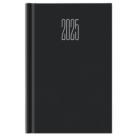 Agenda 2025 Castelli giornaliera gommato 11x16,5 cm nero 25-062100406C