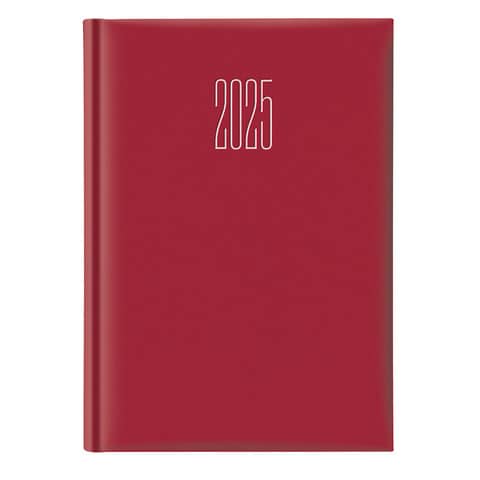 Agenda 2025 Castelli giornaliera gommato s/d abbinati 14,3x20,5 cm rosso 25-064000403C