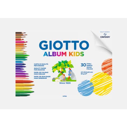 Album Giotto Kids A3 30 ff grana fine conf. 5 pz 90 g - F580300