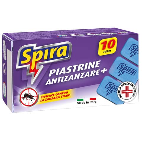 Piastrine antizanzare Spira per elettroemanatori a piastrine e bi-uso - conf. da 10 - 75942