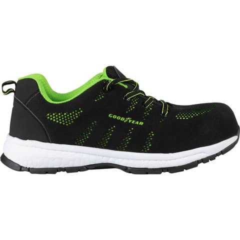 Scarpe antinfortunistiche in tessuto knit Goodyear GY ACID S1P nero-verde TG.41 - 726241