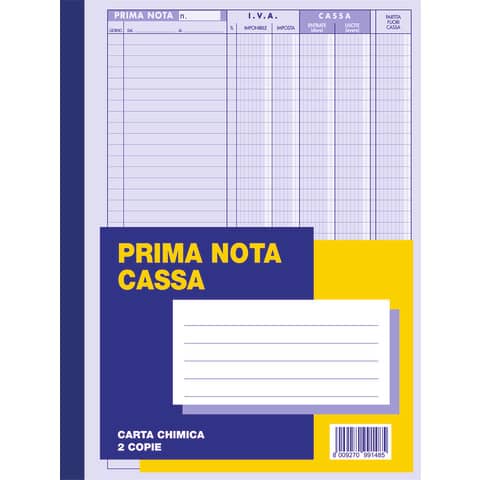 Album prima nota cassa O.C.L. 50x2 copie - in blister da 3 pz - 216x305 mm 0131P