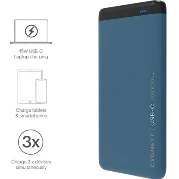 BATTERY BANK USB-C/A 20000MAH 63W