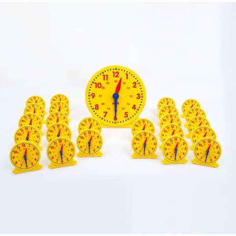 Orologi colorati per classi scolastiche Commotion conf. 25 pz (24 per alunni + 1 per insegnante) - colori assortiti -