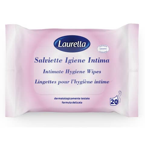 Salviettine igiene intima Laurella conf. 20 pezzi con adesivo 00379.1